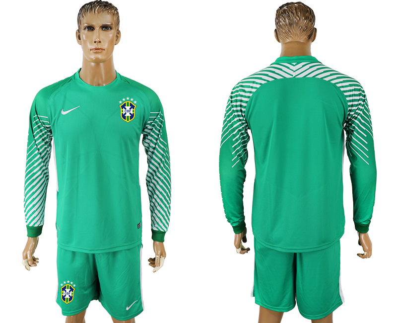 Maillot de foot BRAZIL LONG SLEEVE SUIT PLAIN 2018 FIFA WORLD CU